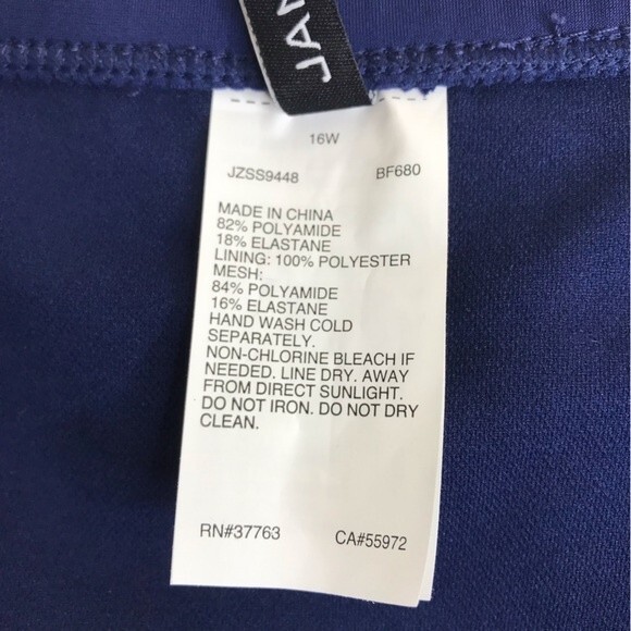 Jantzen Swim Skirt Bottom Attached Briefs Bathing Suit Navy Blue Womens Size 16W - Picture 7 of 12